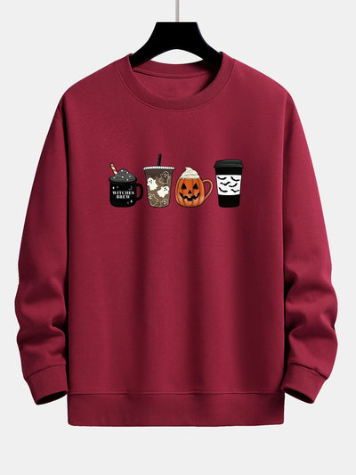 Casimiro® | Halloween Coffee Print Relax Fit Sweatshirt