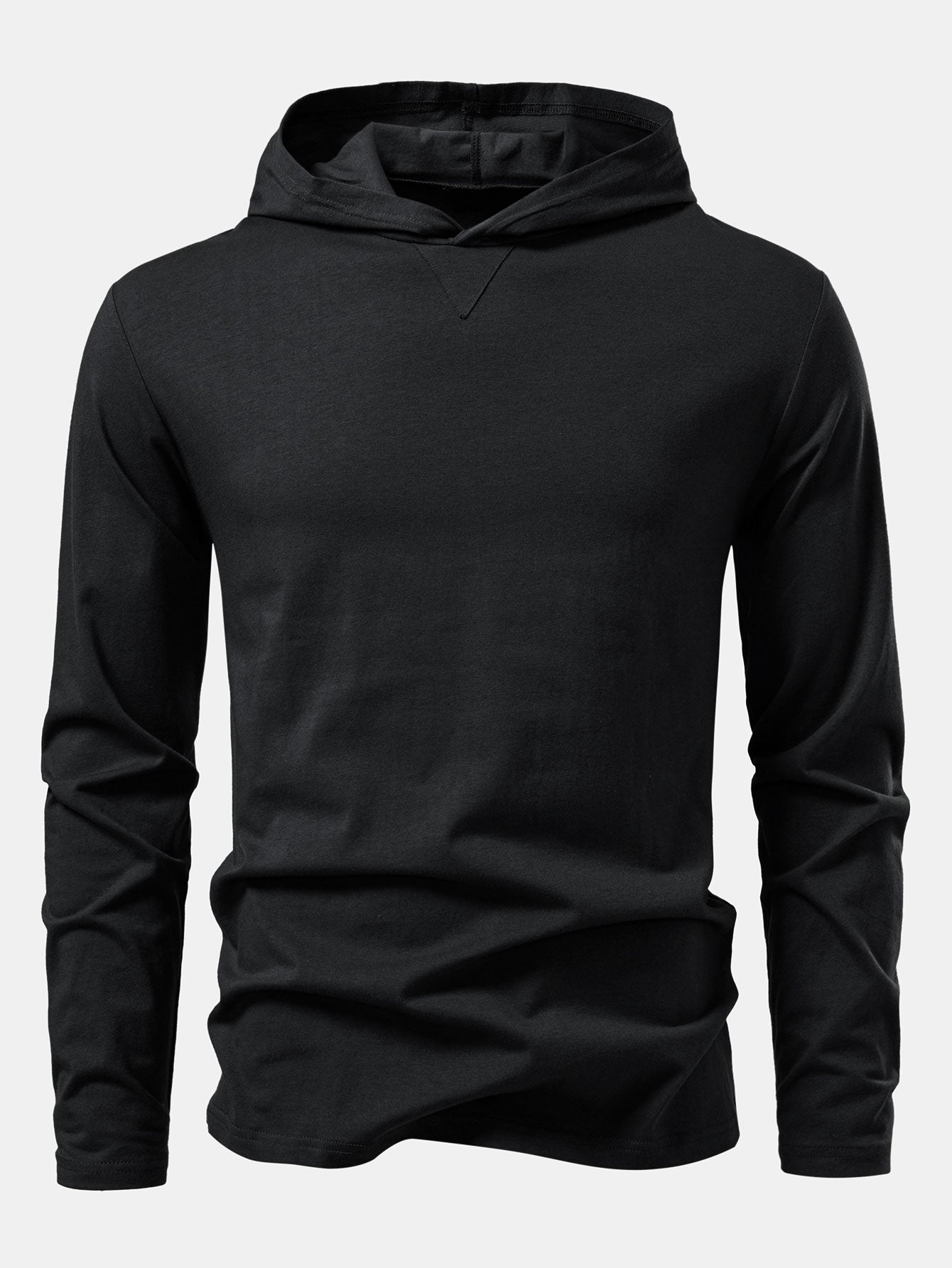 Lino® | Long Sleeved Cotton Hooded T-Shirt