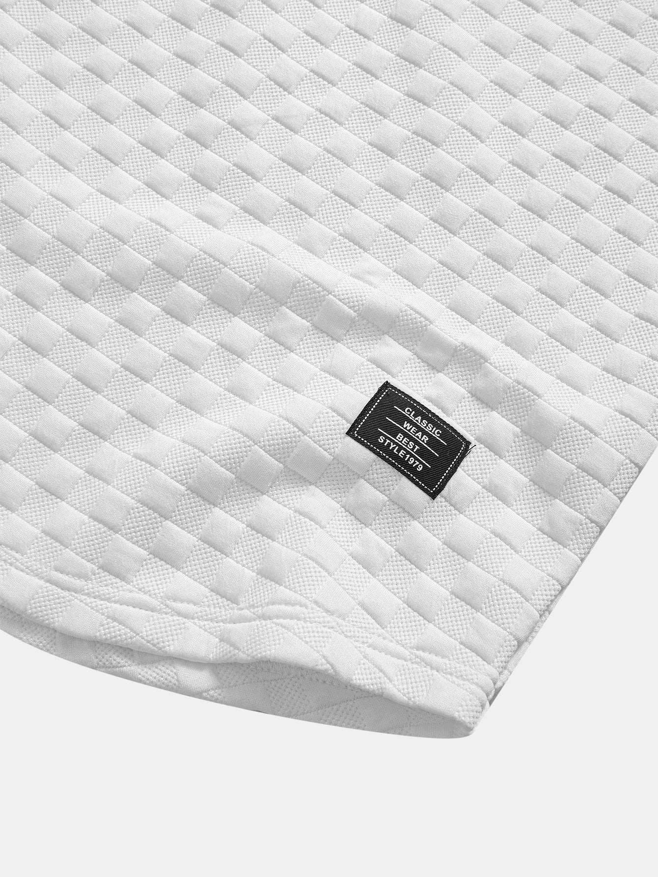 Chester® | Checkerboard Jacquard Arc Hem Hooded T-Shirt