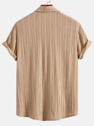 Elvis® | Crinkled Textured Button Up Shirt