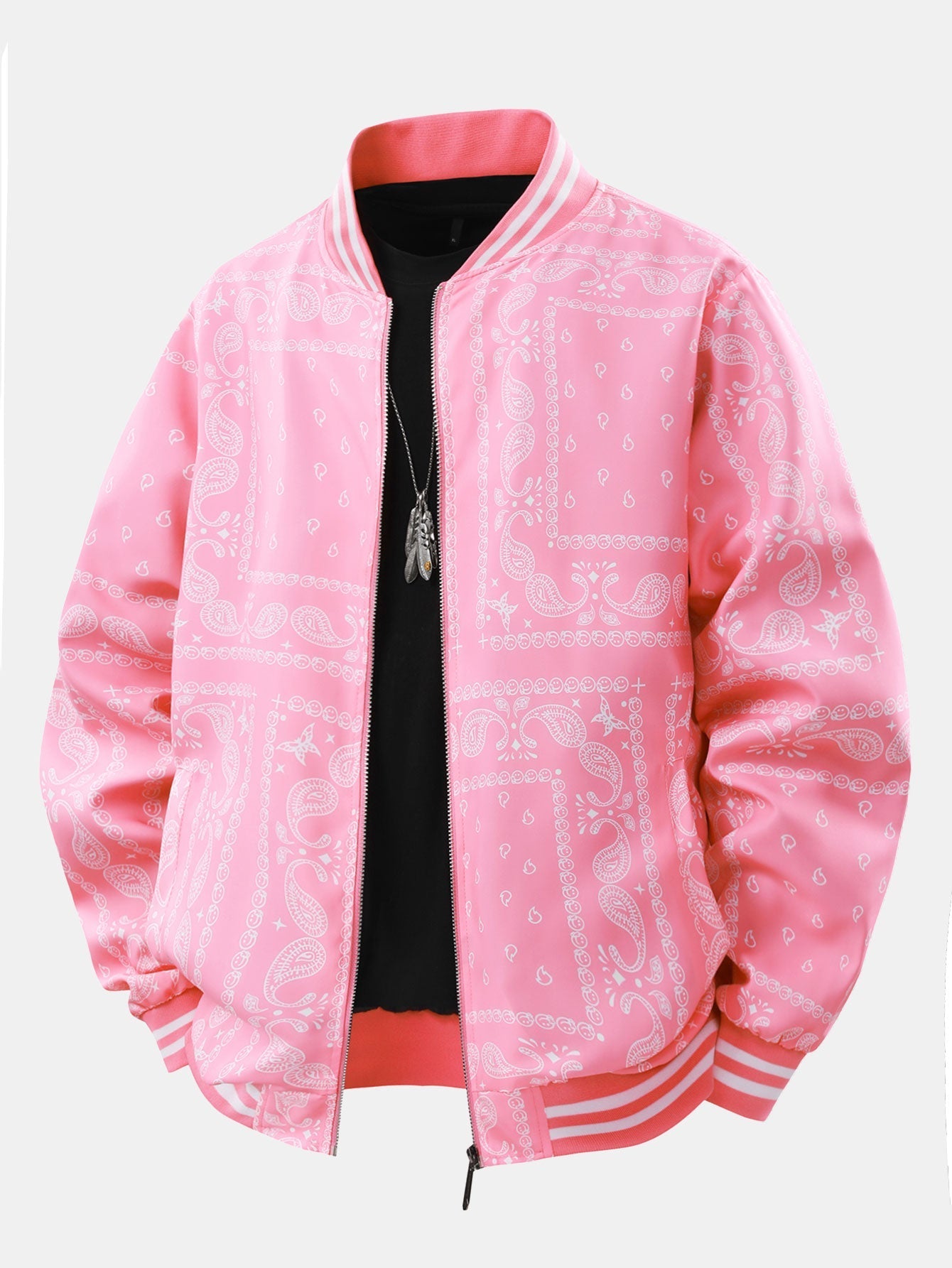 Eolo® | Paisley Print Baseball Jacket