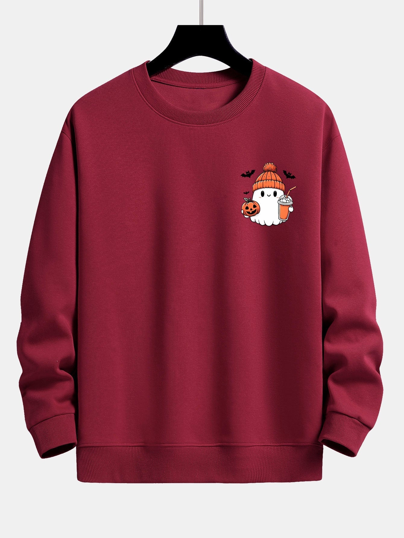 Braulio® | Halloween Ghost Pumpkin Print Relax Fit Sweatshirt