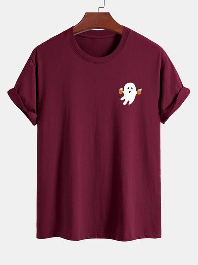 Joaquim® | Regular Fit Beer Ghost Print Cotton T-Shirt