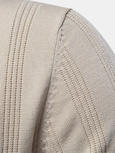 Gavin | Stripe Knit Polo Shirt