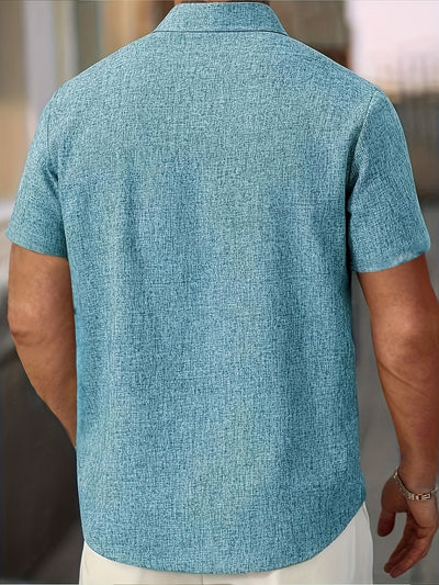 Pax | Lightweight short-sleeved linen blend shirt