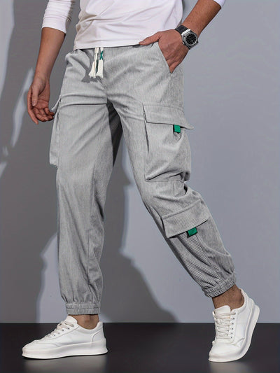Pompeyo® | Black Cargo Pants For Men