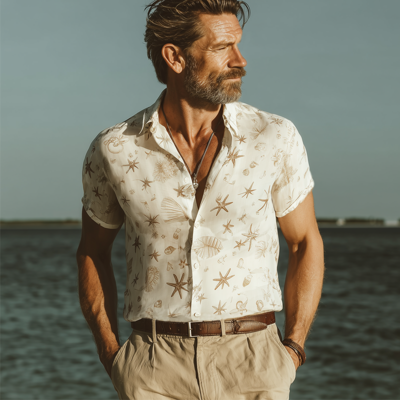 Patrick | Men'S Summer Beach Printed Casual Short Sleeve Shirt