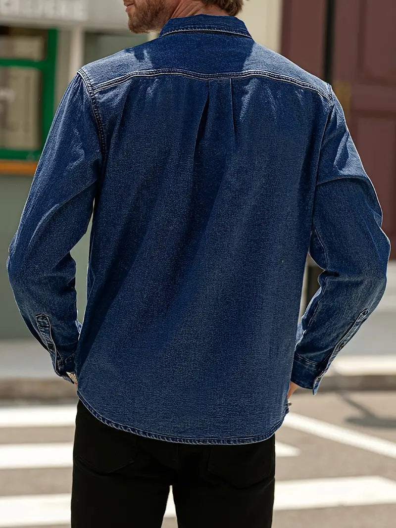 Lou® | Denim Long Sleeve Shirt For Men