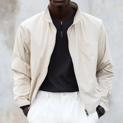 Santiago | Men'S Business Simple Stand Collar Zipper Jacket