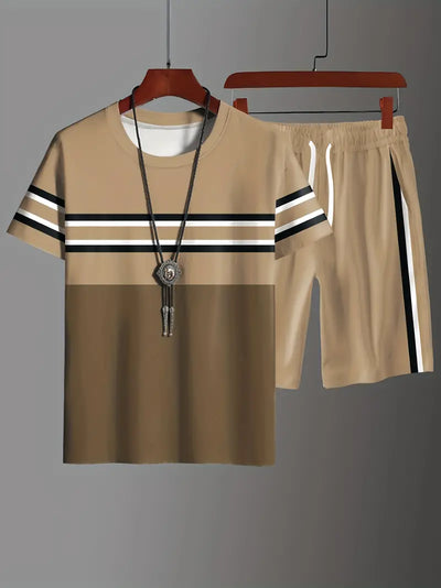 Luna® | Trendy, Casual Set Consisting Of A Short-Sleeved T-Shirt And Shorts With A Crew Neck