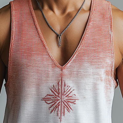 Chandler | Men'S Summer Fashion Gradient Print Waffle Tank Top