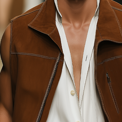 Ignacio | Men'S Vintage Classic Suede Zip-Up Vest