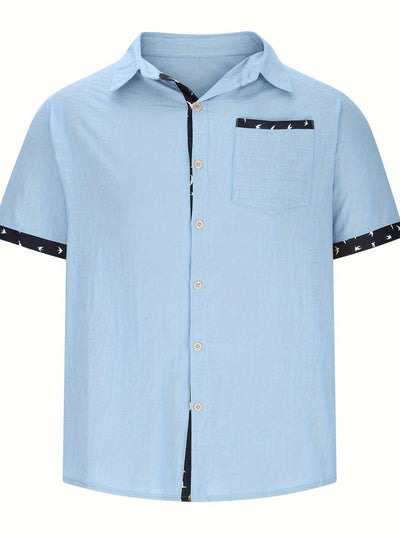 Lucio® | Stylish, Buttoned Short-Sleeved Shirt For Men