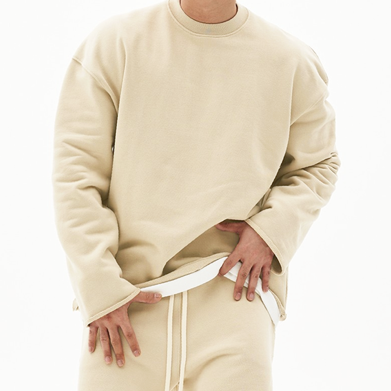Men's Fashion Solid Color Loose Fit Sweatshirt
