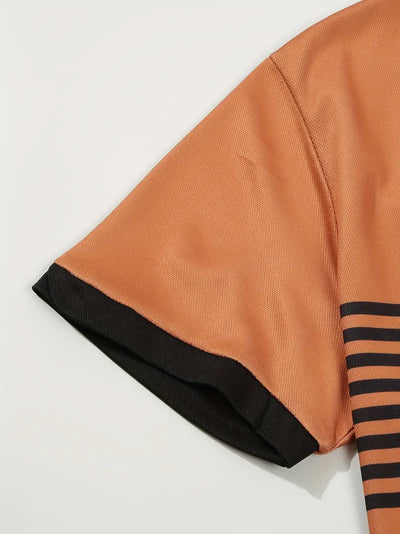 Dale® | Striped Casual Color Block Short Sleeve Shirt