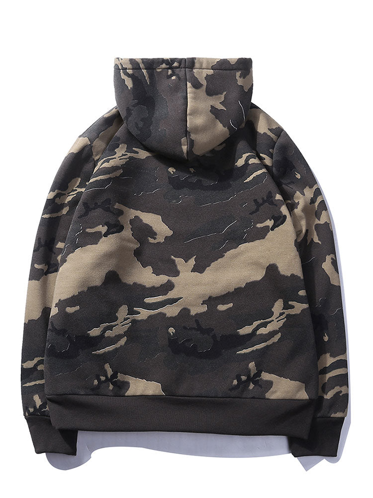 Joe | Camo Print Drawstring Hoodie