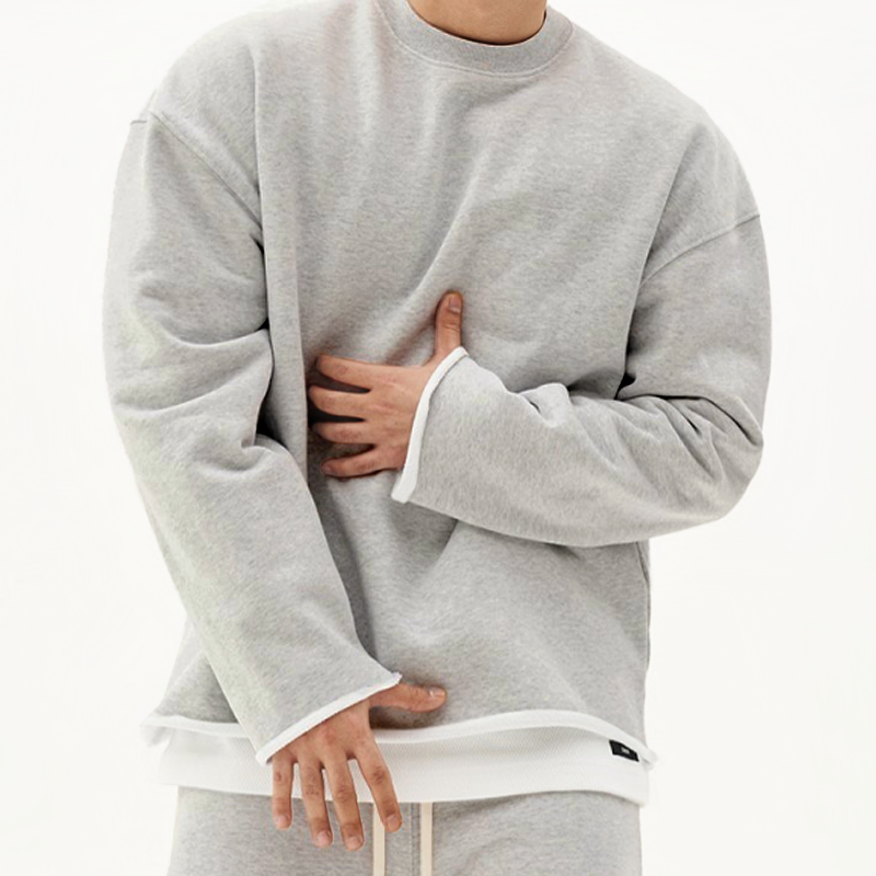 Men's Fashion Solid Color Loose Fit Sweatshirt