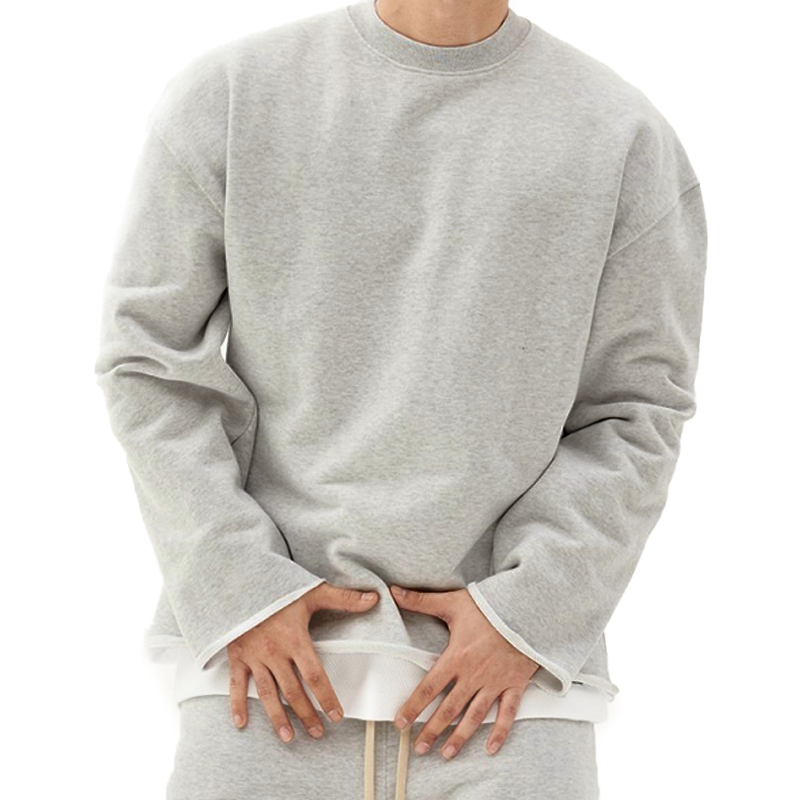 Men's Fashion Solid Color Loose Fit Sweatshirt