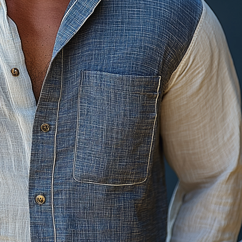 Jamie | Men'S Summer Fashion Cotton And Linen Long Sleeve Shirt