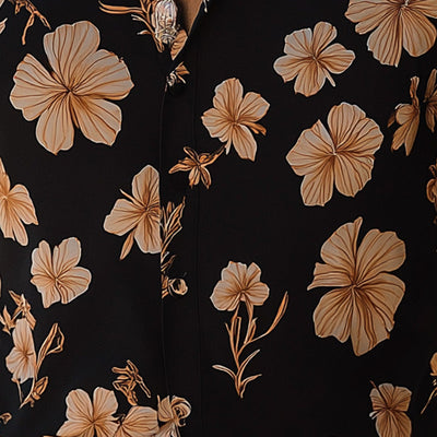 Leonardo | Men'S Summer Light Breathable Fashion Printed Linen Short-Sleeved Shirt