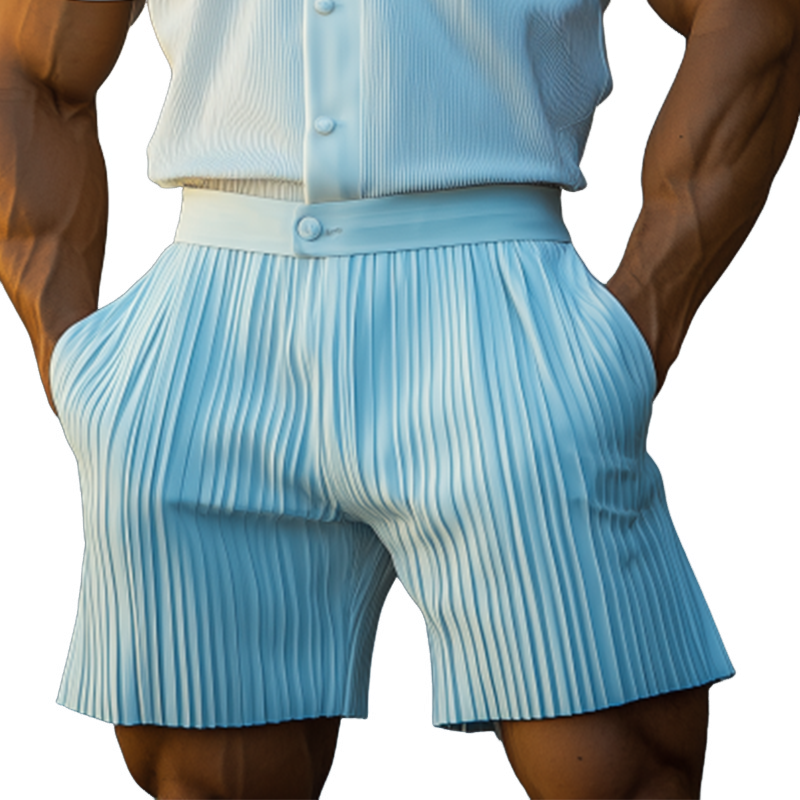 Joaquin | Men'S Spring And Summer Fashion Casual Cool Pleated Fabric Shorts