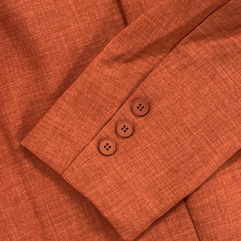 Men's Solid Color Lapel Cotn and Linen Blazer