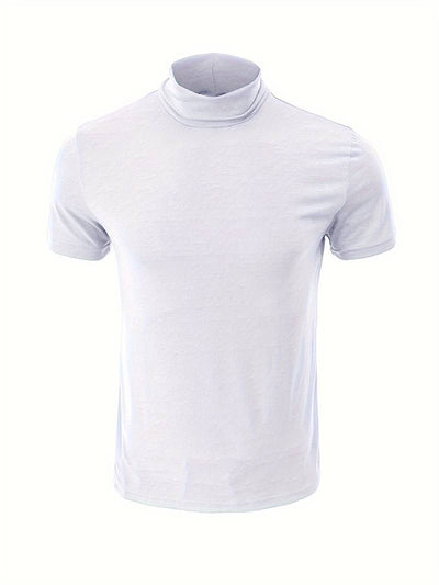 Lucian® | Casual Short Sleeve Turtleneck T-Shirt