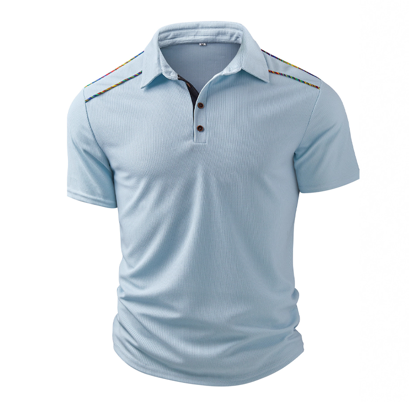 Henry | Men'S Waffle Stitching Short-Sleeved Polo Shirt