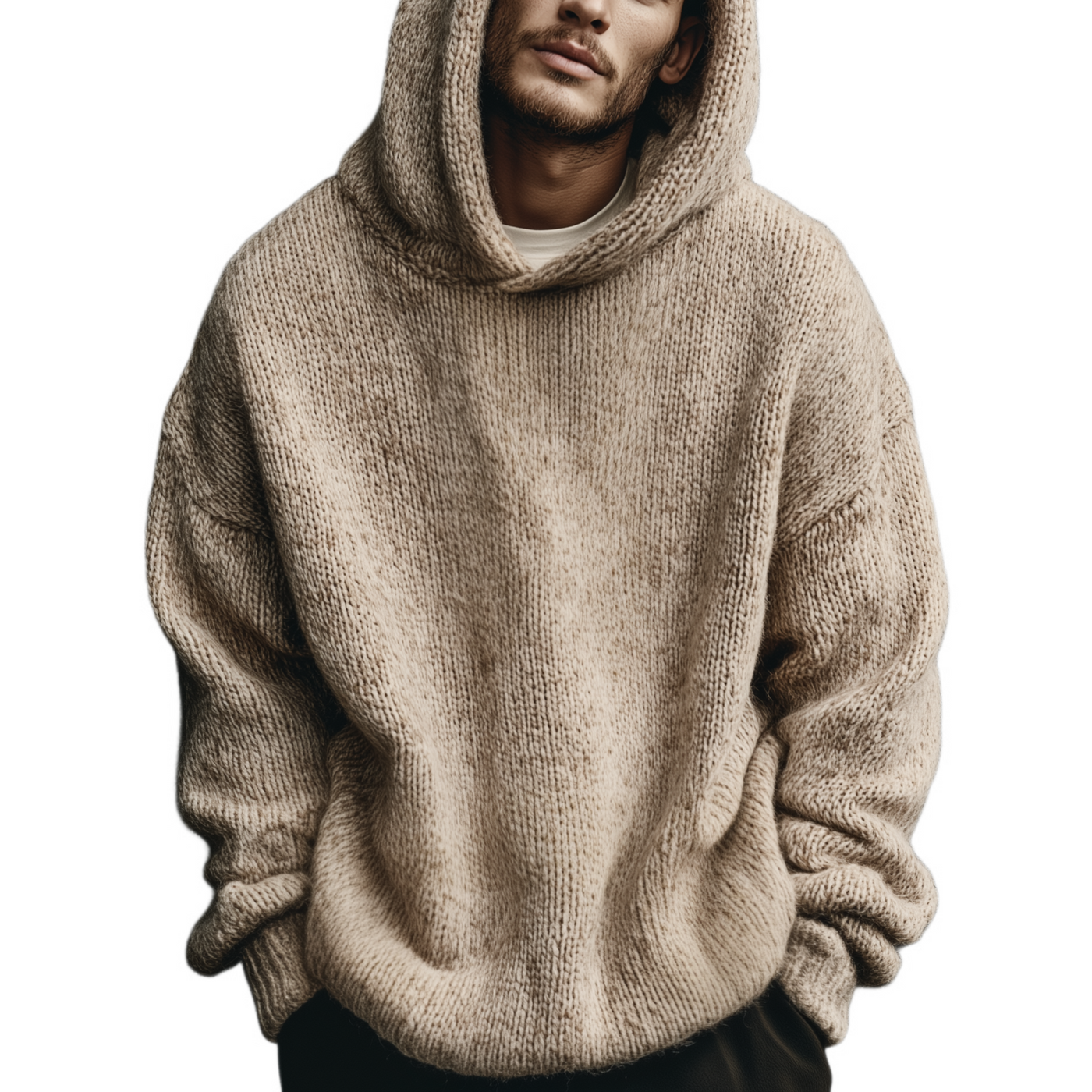 Men's Classic Casal Hooded Loose Sweater