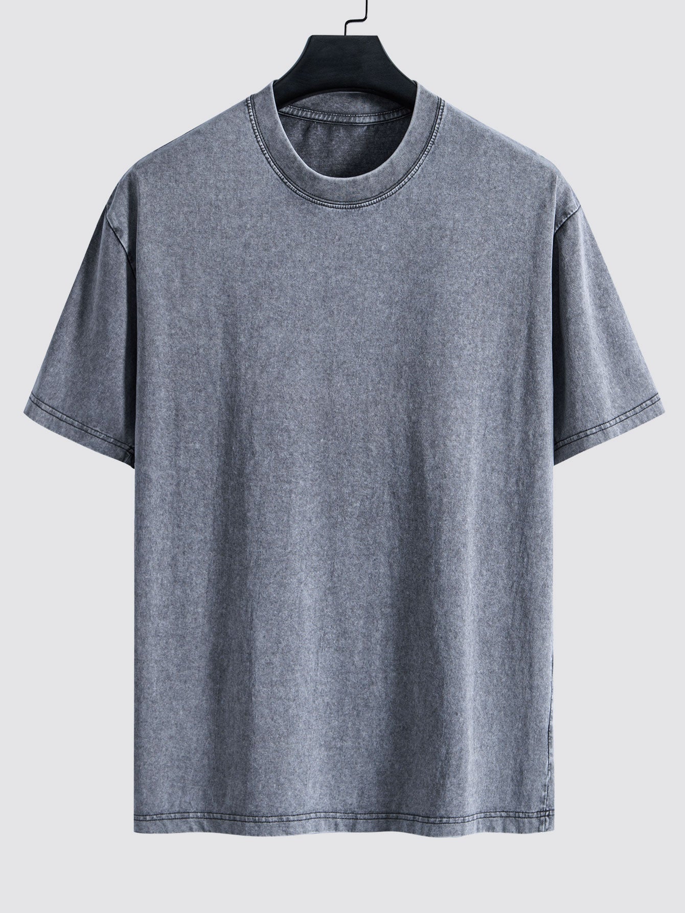 Clement® | Basic Washed Distressed Drop Shoulder Oversize T-Shirt