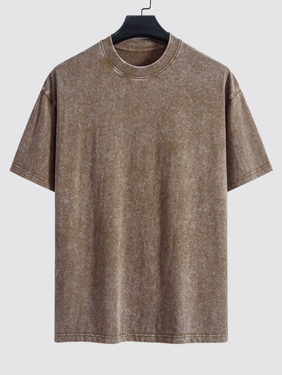Dallas® | Basic Washed Distressed Drop Shoulder Oversize T-Shirt