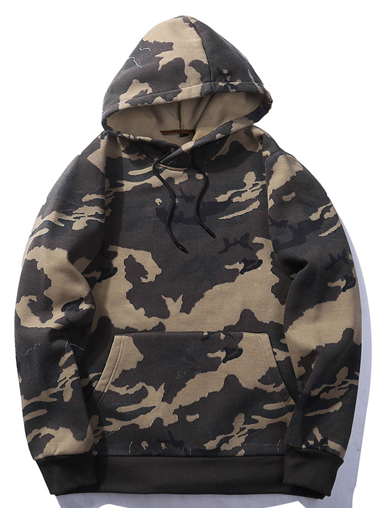 Joe | Camo Print Drawstring Hoodie