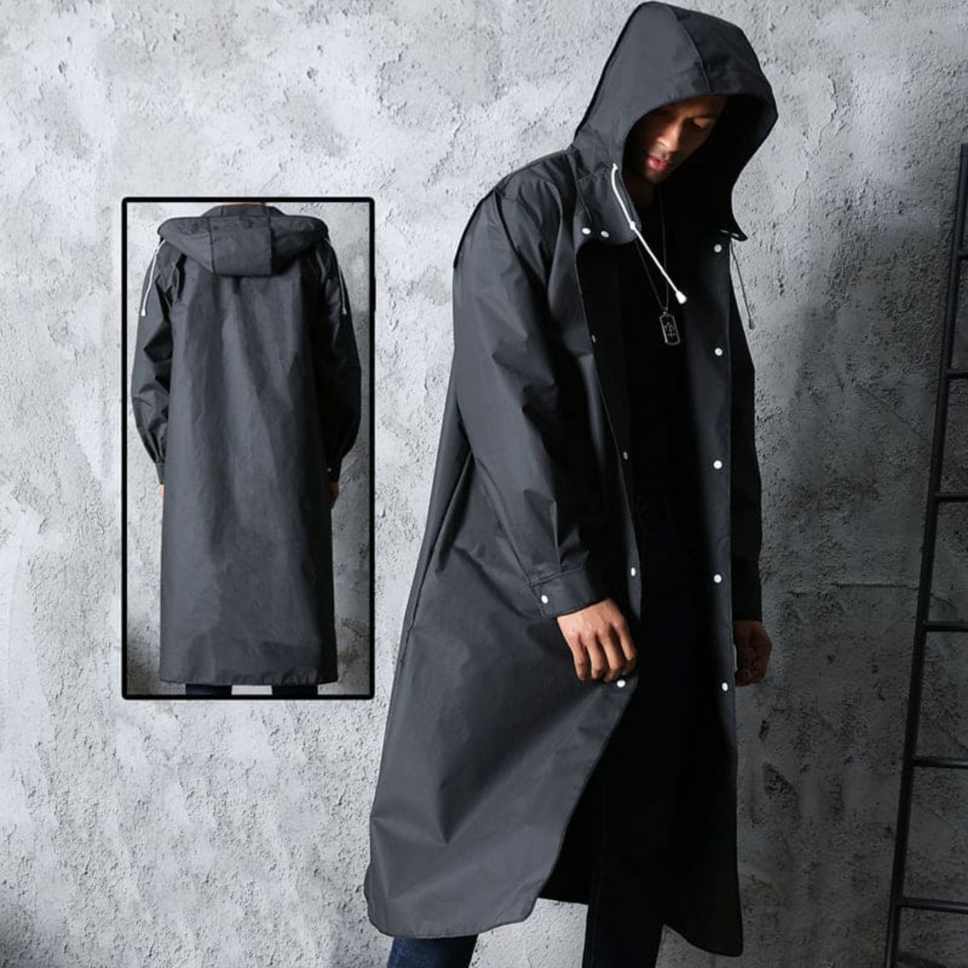 Benedict® | Men's Long Waterproof Hooded Raincoat