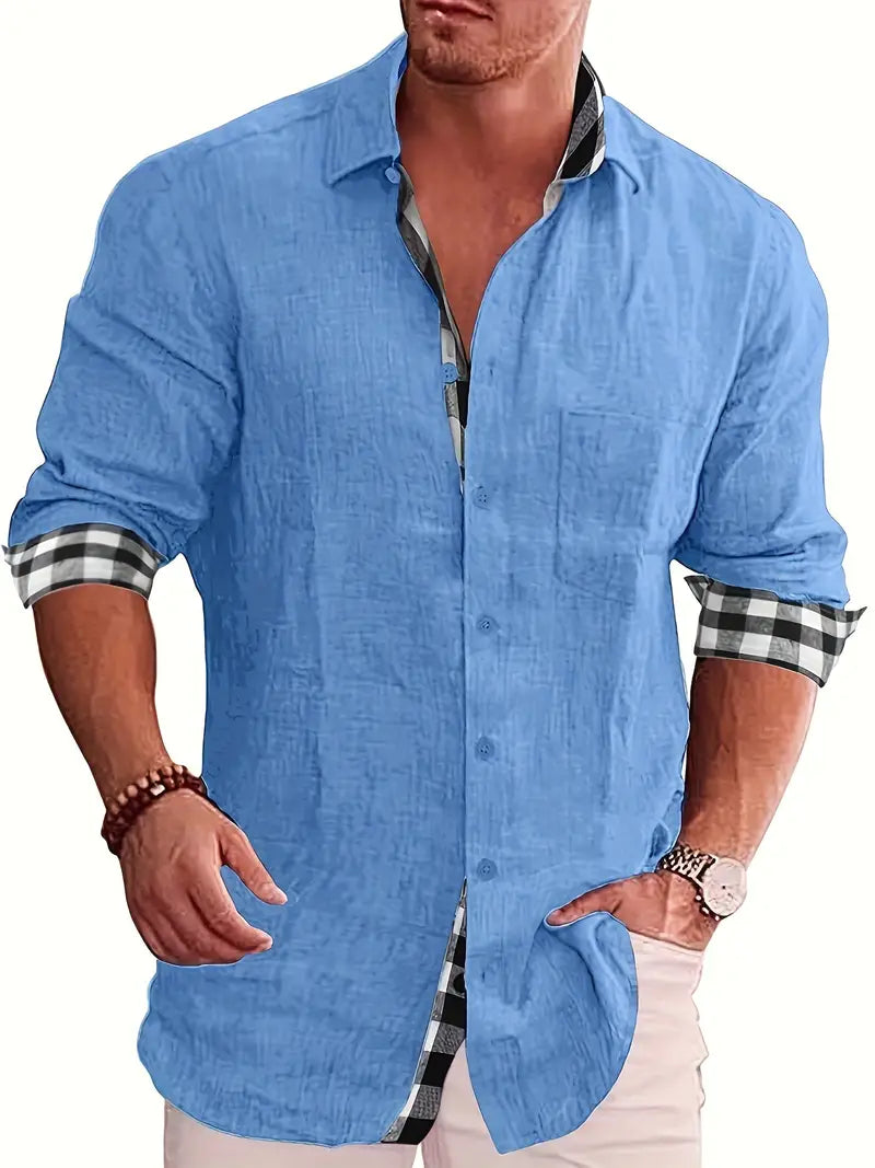 Liz® | Long Sleeve Shirt With Checked Pattern For Men