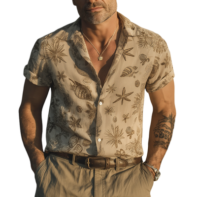 Peter | Men'S Summer Beach Printed Casual Short Sleeve Shirt