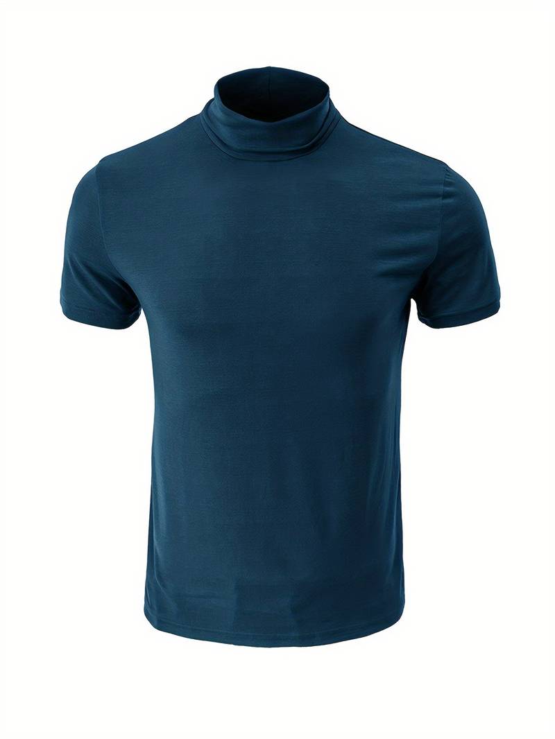 Lucian® | Casual Short Sleeve Turtleneck T-Shirt