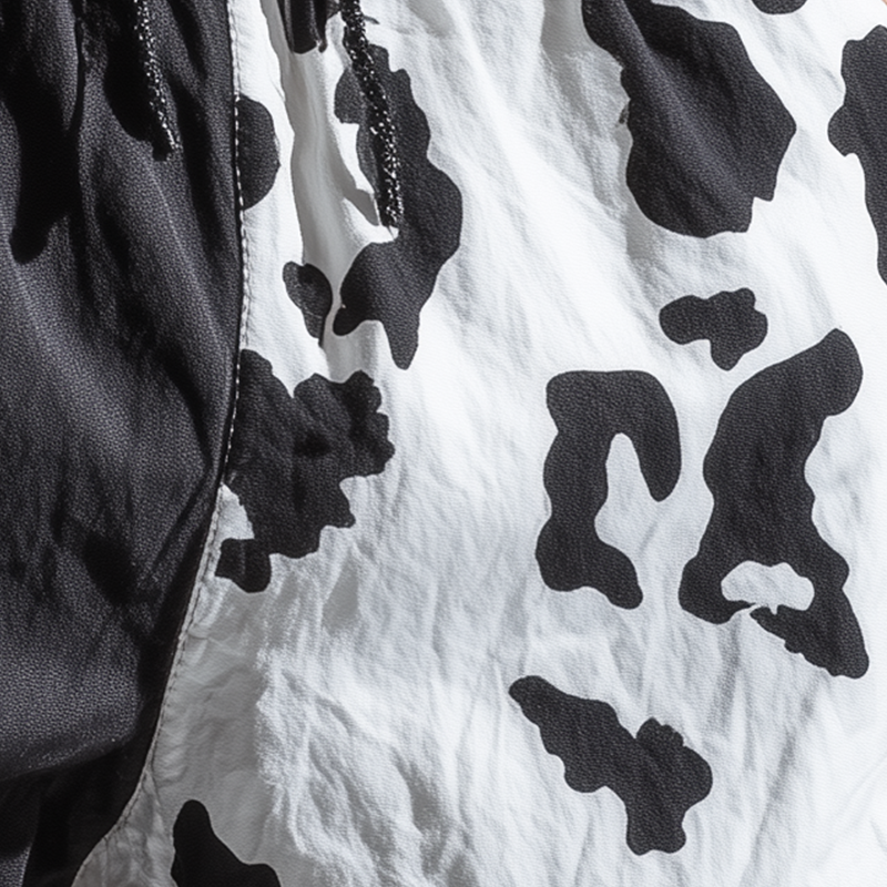 William | Men'S Summer Fashion Milk Pattern Printed Polyester Blended Sports Shorts