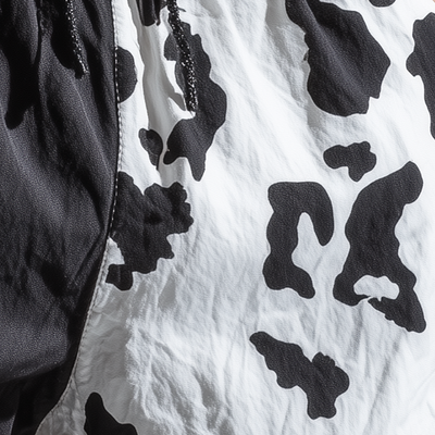 William | Men'S Summer Fashion Milk Pattern Printed Polyester Blended Sports Shorts