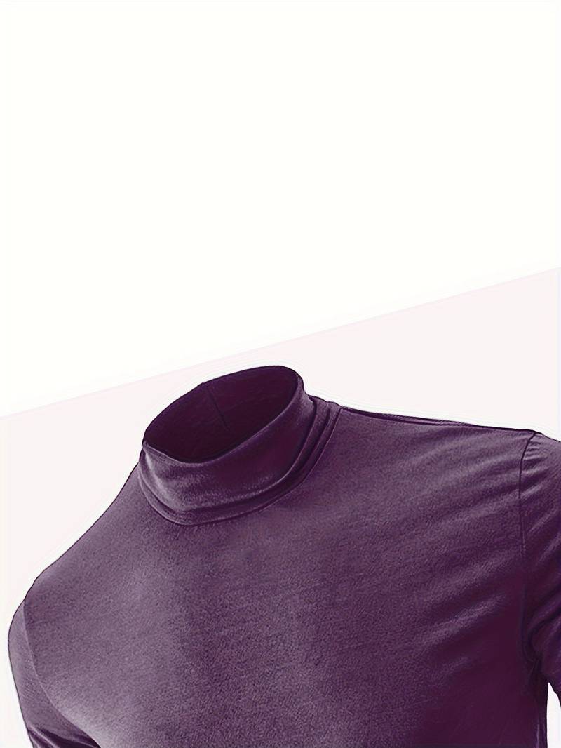 Lucian® | Casual Short Sleeve Turtleneck T-Shirt