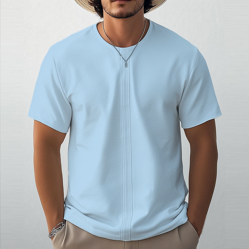 Marvin | Men'S Summer Basic Solid Color Cotton Round Neck T-Shirt