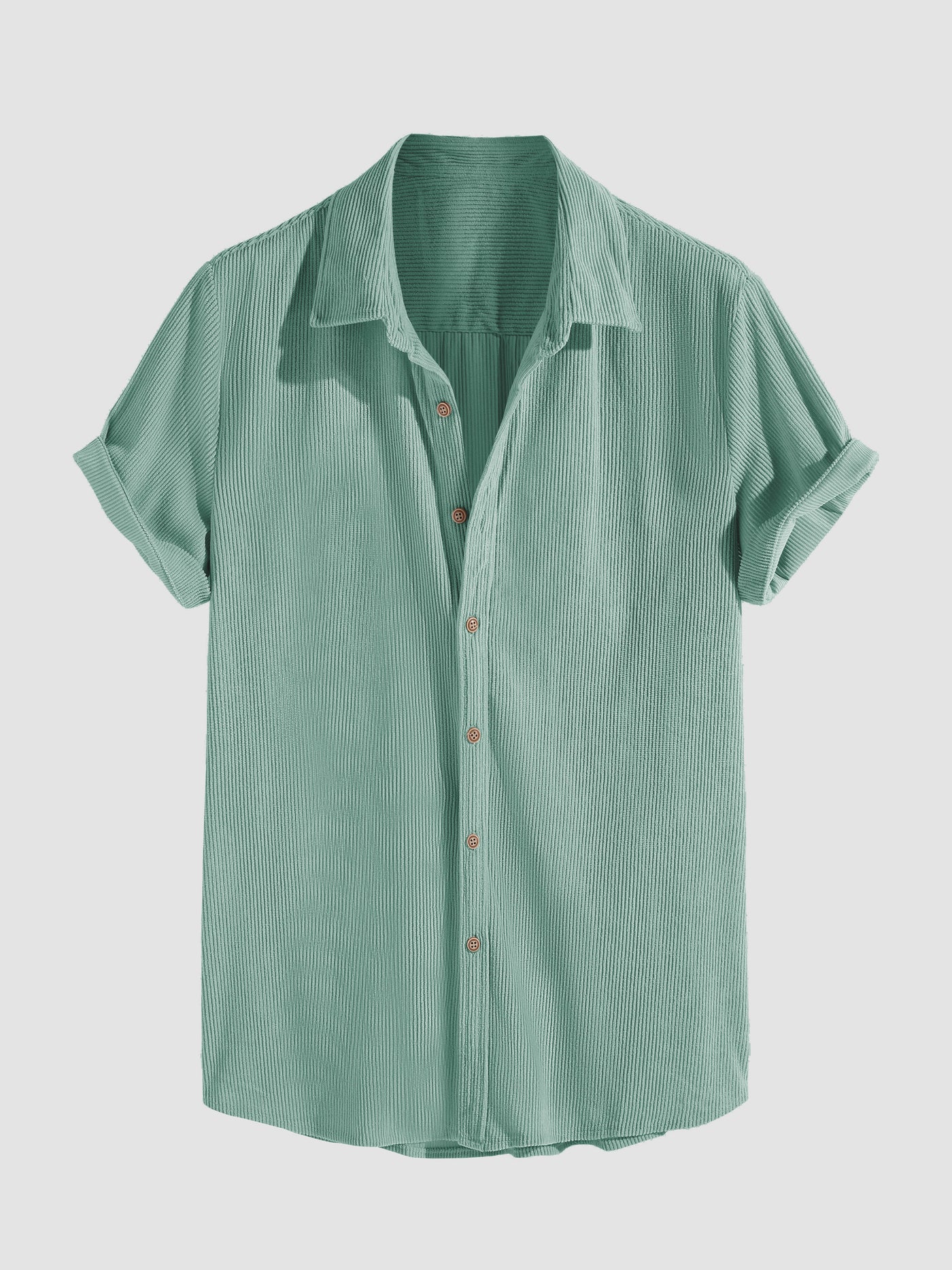 Aimeric® | Corduroy Button Up Short Sleeved Shirt