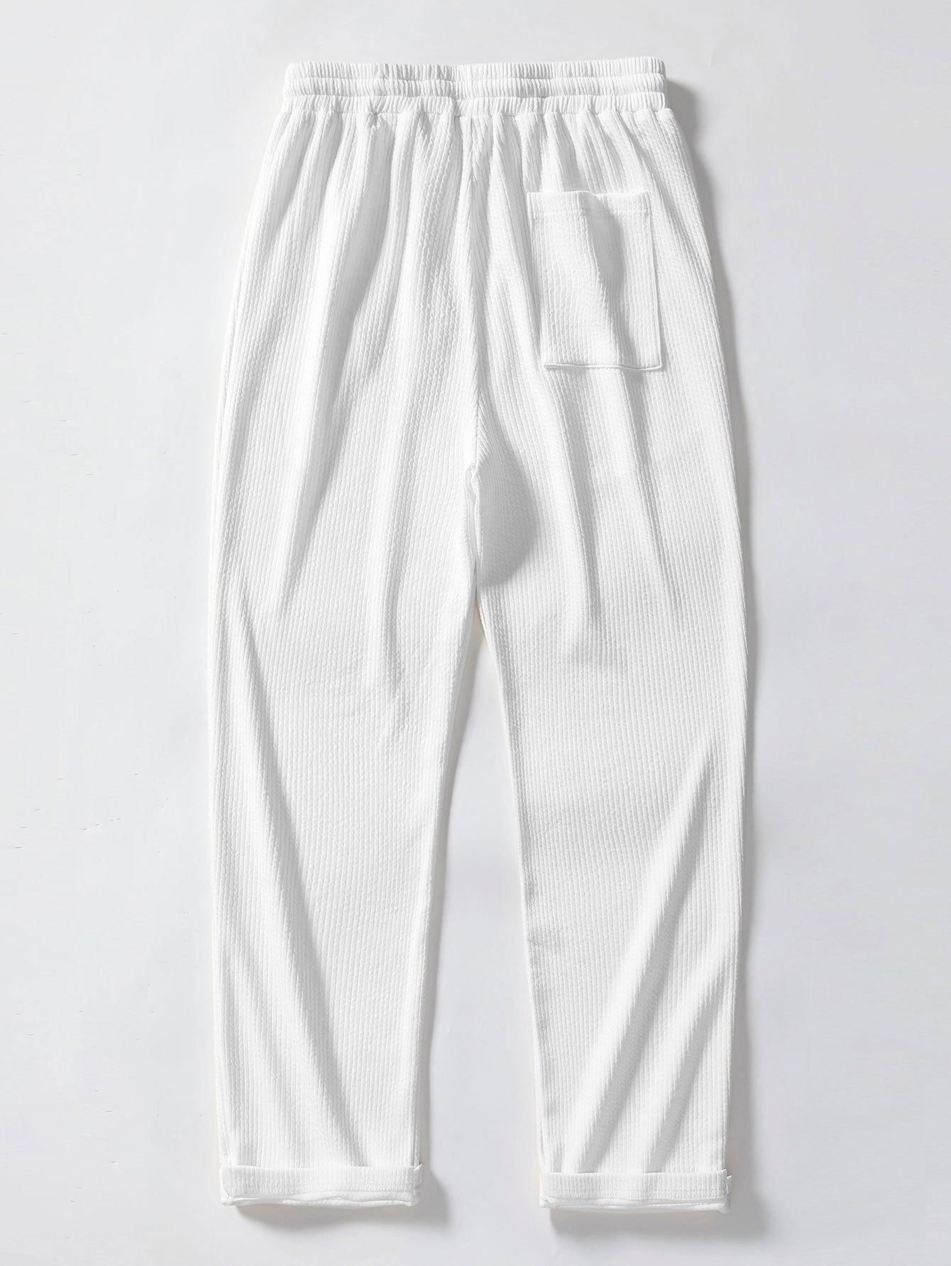 Aeolus® | Muscle Fit Ribbed Arc Hem T-Shirt & Straight Leg Ribbed Pants