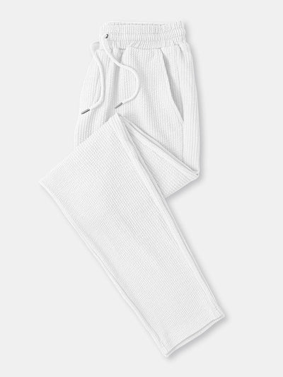 Jory® | Muscle Fit Long Sleeve Shirt With Ribbed Collar & Straight Leg Ribbed Trousers