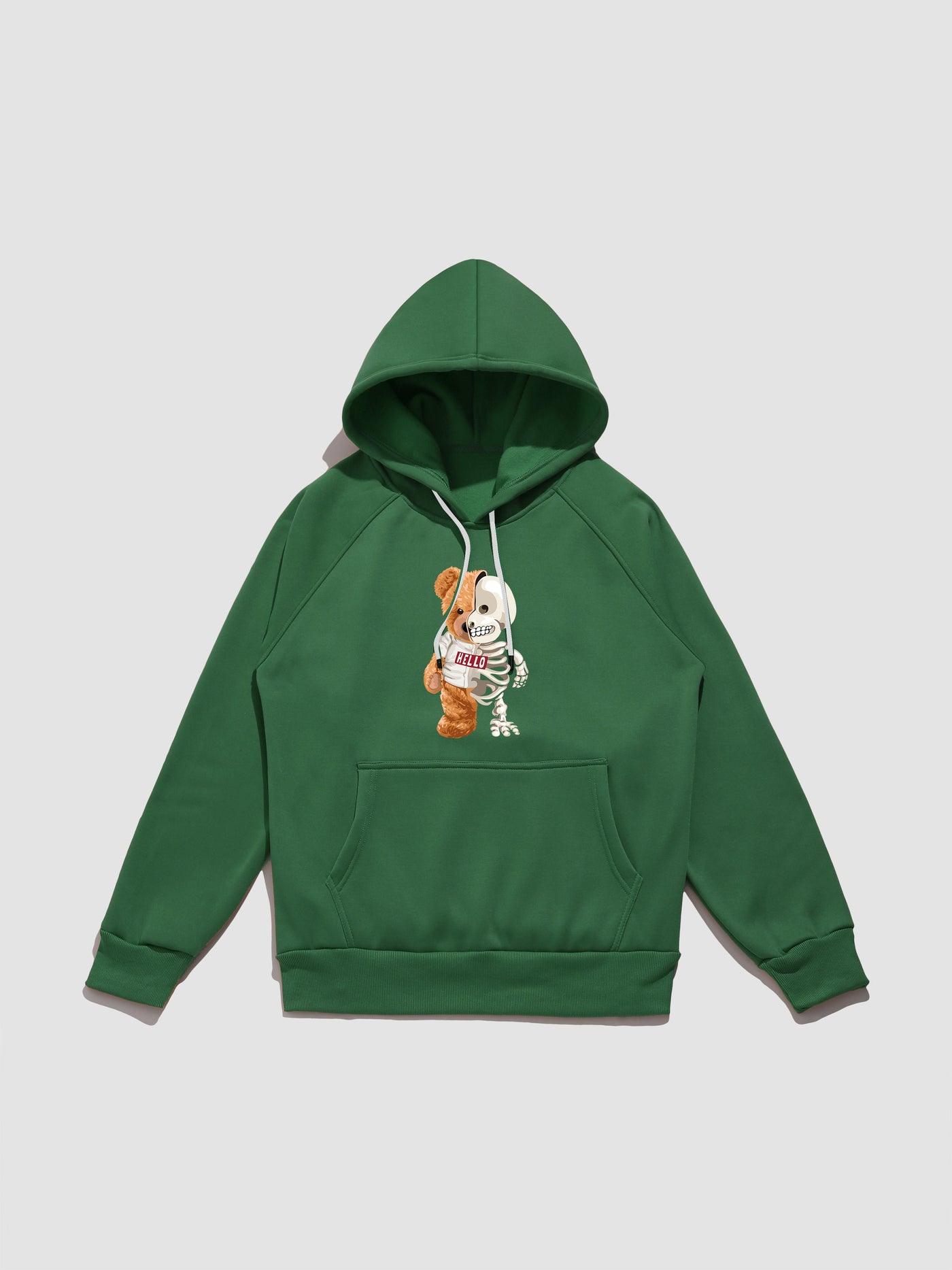 Zavier | Skeleton Bear Print Hoodie