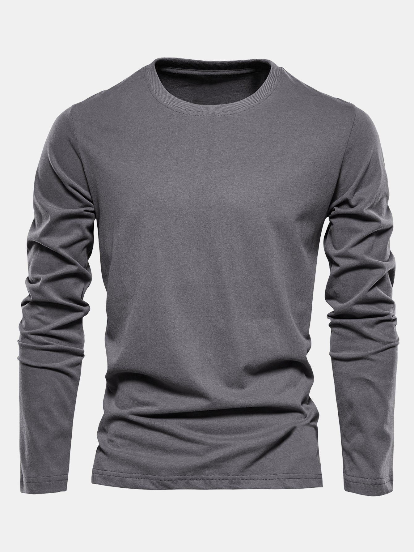 Macario® | Basic Long Sleeve Cotton T-Shirt