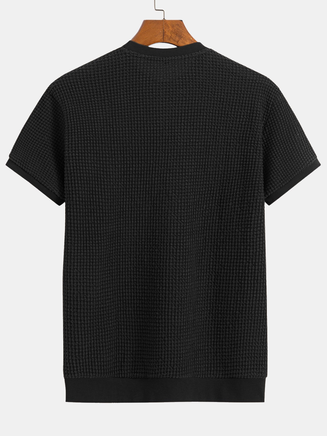 Mauricio® | Short Sleeve Waffle Ribbed Hem T-Shirt