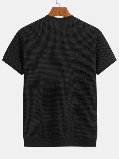 Mauricio® | Short Sleeve Waffle Ribbed Hem T-Shirt