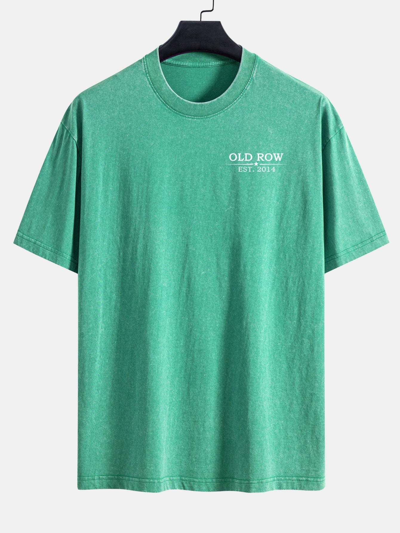 Jairo® | USA Old Row Beer Print Washed Distressed Drop Shoulder T-Shirt