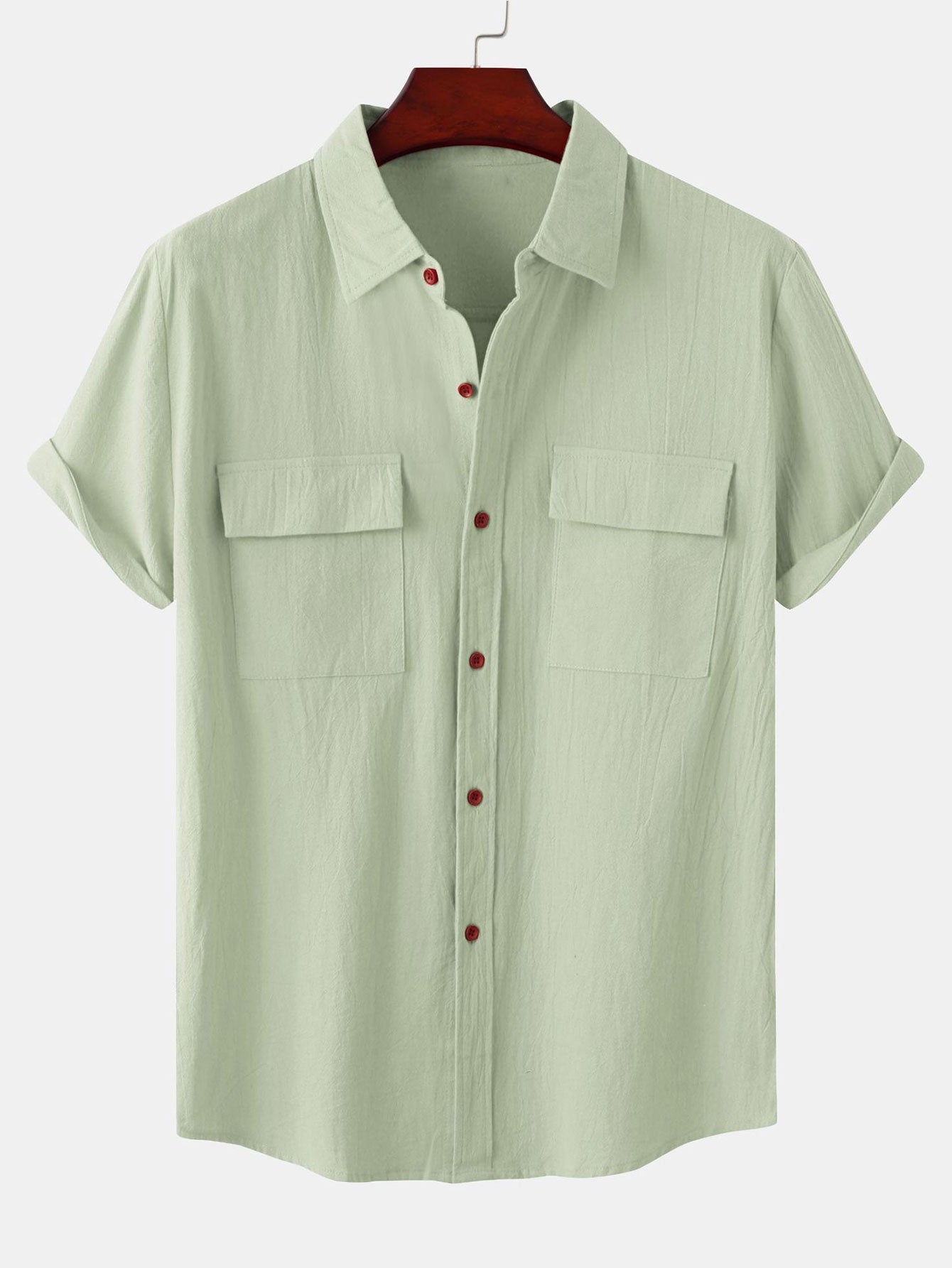 Alver® | Man Button Up Shirt With Patch Pockets