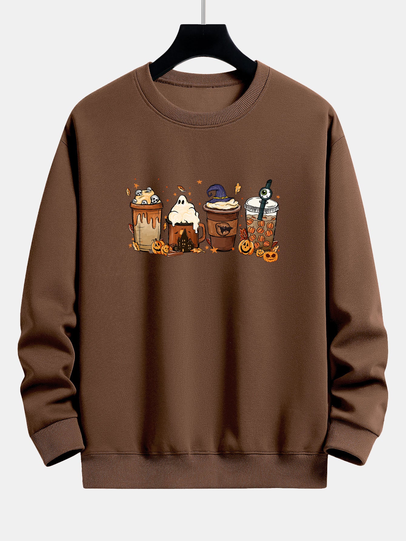 Blas® | Halloween Coffee Print Relax Fit Sweatshirt